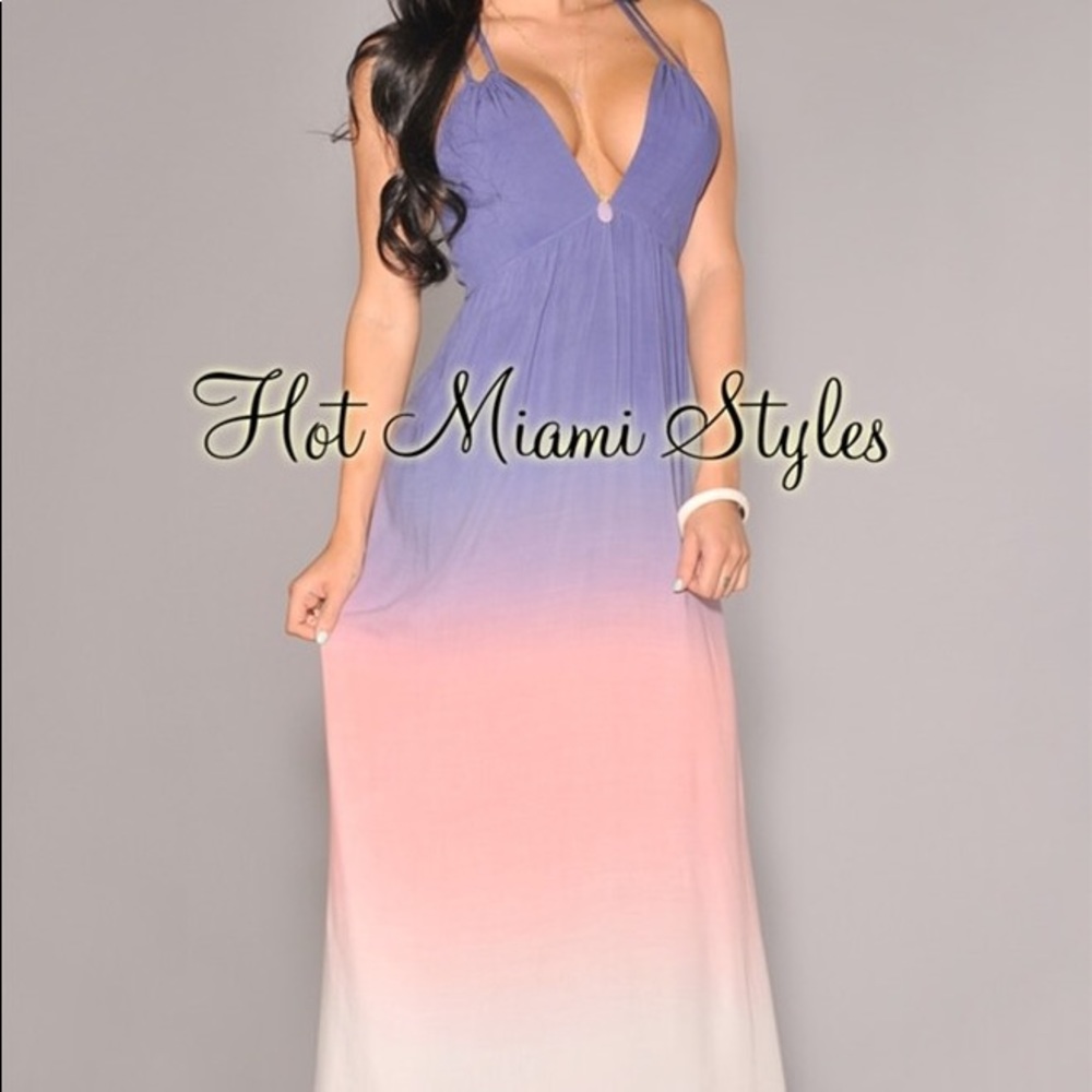 Hot Miami Styles ombre maxi dress